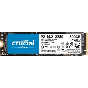 Unidad De Estado Sólido SSD Crucial P2 CT500P2SSD8 | M.2 2280 Interno | 500 GB | PCI Express NVMe (PCI Express NVMe 3.0 x4)