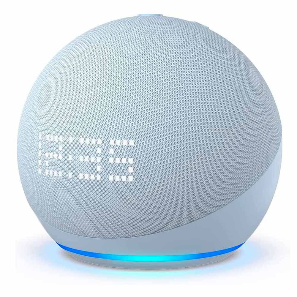 Amazon Echo Dot Asistente de Voz 5ta Generación con Reloj, Inalámbrico, WiFi, Bluetooth, Azul