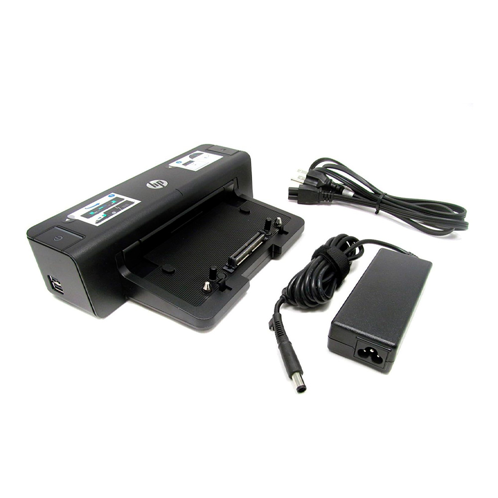 HP Estación de acoplamiento de 90 W A7E32UT #ABA para portátil - Interfaz patentada - 4 puertos USB - Red (RJ-45) - DVI - VGA - DisplayPort