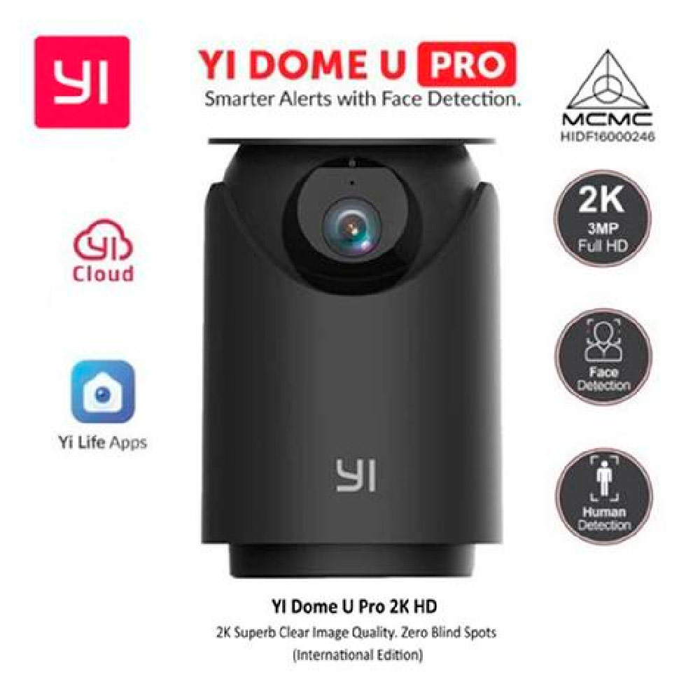 XIAOMI YI Dome U PRO 2K Cámara De Seguridad Inalámbrica Para El Hogar Día Y Noche