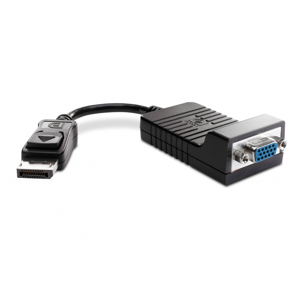 HP Adaptador DisplayPort Macho - VGA Macho, Negro