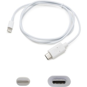 [USBC2LGT1MW/NEW] AddOn 1m USB 3.1 (C) Male to Lightning Male White Cable
