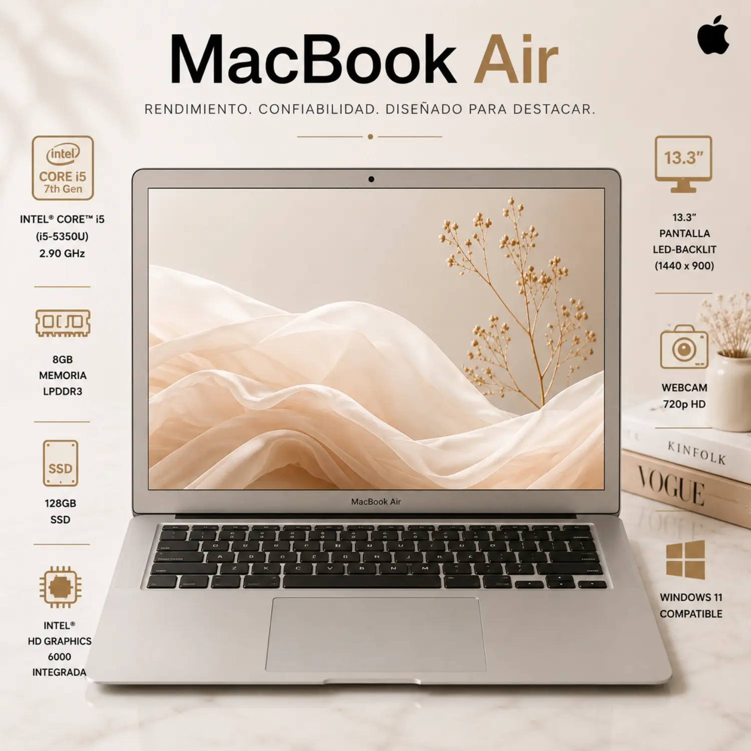 [MQD32LL/A-GRC/RFB] Apple MacBook Air 13.3" Intel Core i5, 8GB RAM, 128GB SSD