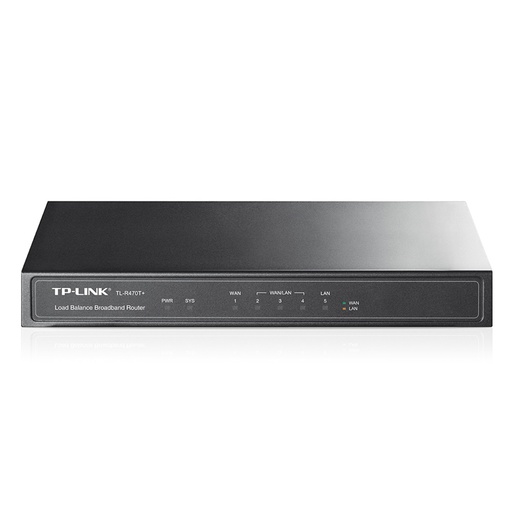[TL-R470T+/NEW] TP-LINK TL-R470T+ 5-port Load Balance Broadband Routerr, 3 Configurable WAN/LAN ports, 1 LAN, 1 WAN