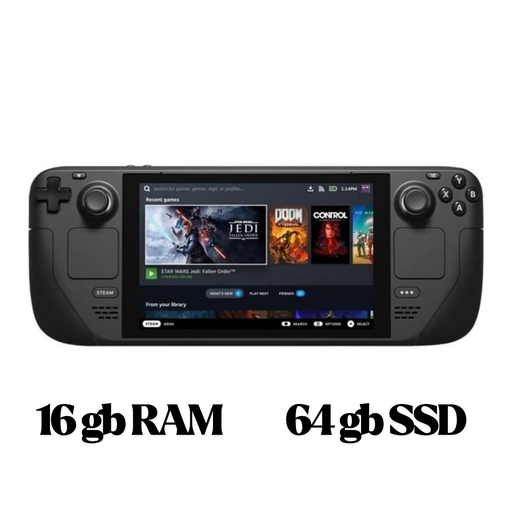 Valve Steam Deck – Consola Portátil 7″ LCD, AMD Zen 2, 16GB RAM, 64GB eMMC, SteamOS 3.0, Edición Base