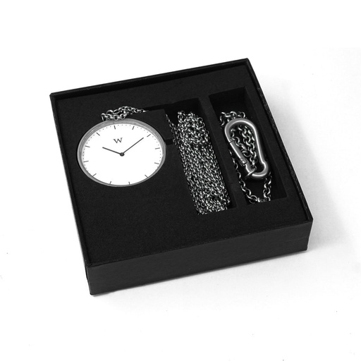 [602860764032/NEW] Reloj Wanderlust de Bolsillo Unisex - Plata