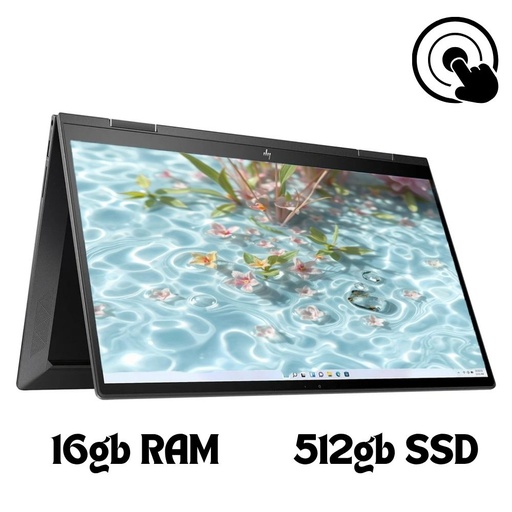 Laptop HP Envy x360 15.6” Touch Ryzen 7 7730U 16GB RAM 512GB SSD Windows 11 – 2-en-1 Convertible, Pantalla FHD