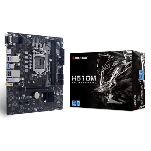 [H510MX/E/NEW] TARJETA MADRE BIOSTAR H510MX/E 2.0 DDR4 HDMI M.2 SATA PCIE 11TH 1200