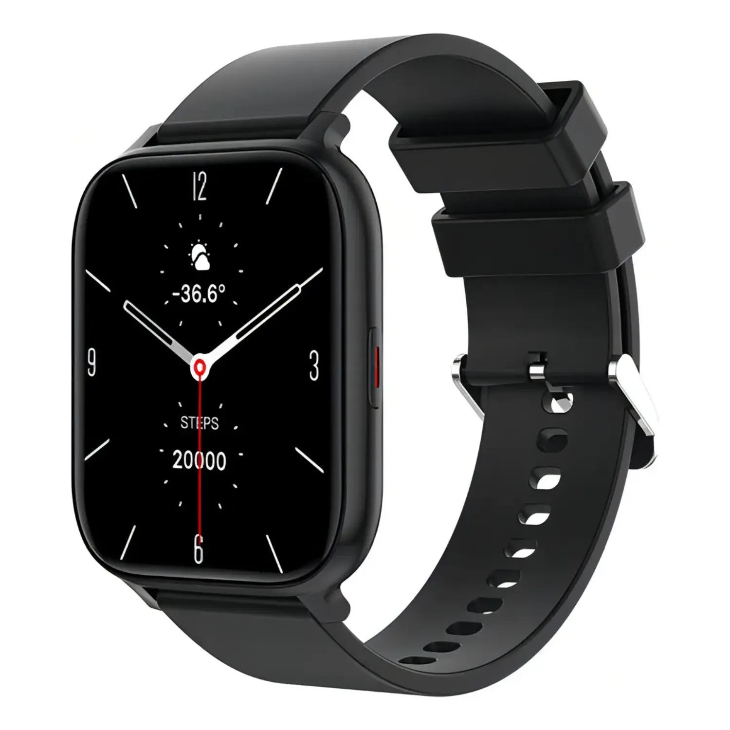 [HTSW001BK/NEW] HY Smart Watch SW001 – Smartwatch Deportivo con Monitoreo de Actividad, Notificaciones, Resistencia al Agua y Pantalla Táctil, Color Black