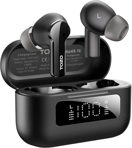 TOZO AeroSound2 Auriculares inalámbricos híbridos con cancelación activa de ruido