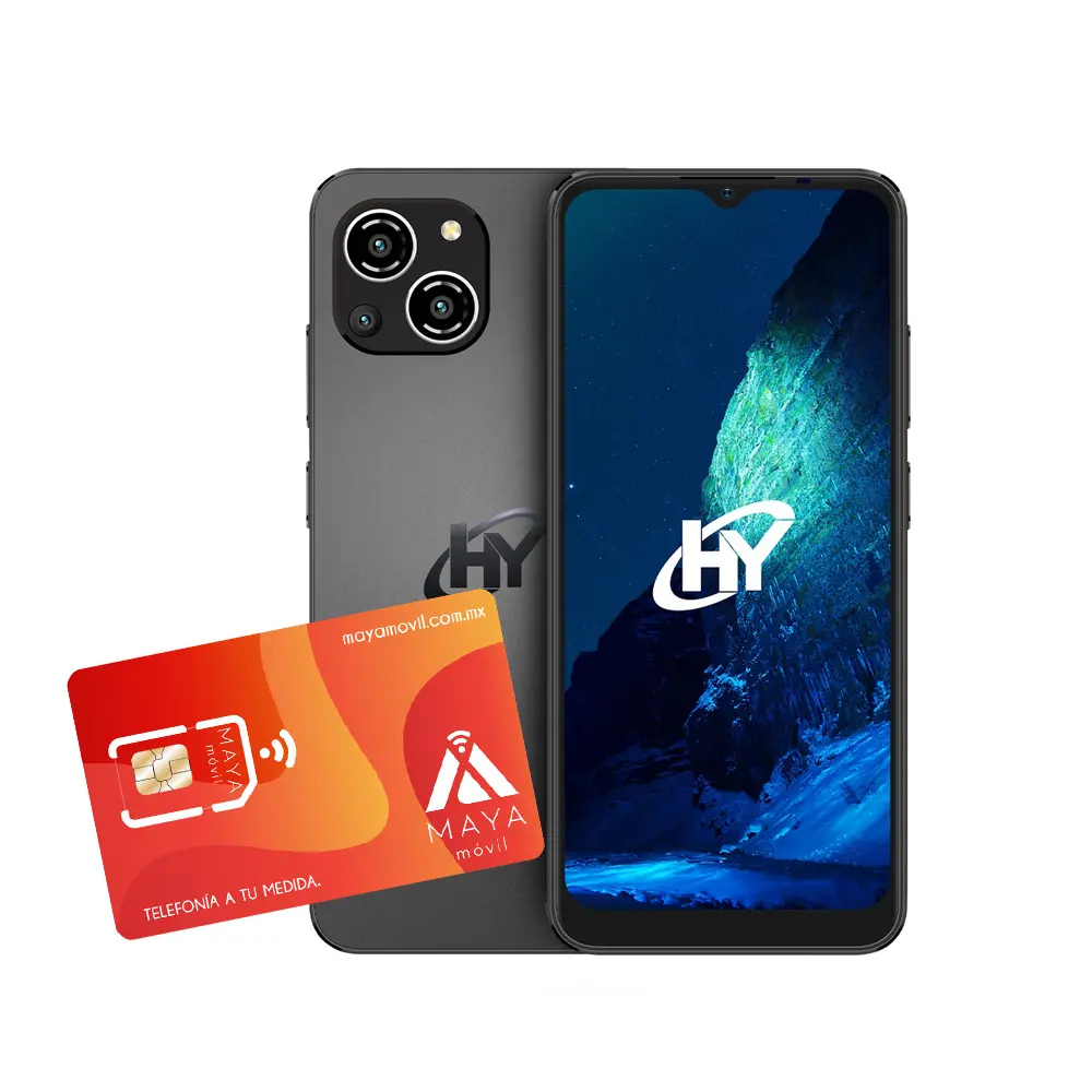 [HYPROX-BL-PLAN-PRE-30D/NEW] Smartphone HYLine Pro-X - Negro + SIMM Maya Móvil Eco por 30 días