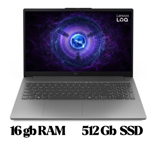 Lenovo LOQ Essential – Laptop Gamer 15.6″ FHD IPS, Intel Core i5-12450HX, 16GB RAM, 512GB SSD, NVIDIA GeForce RTX 3050, Windows 11 Home, Luna Grey