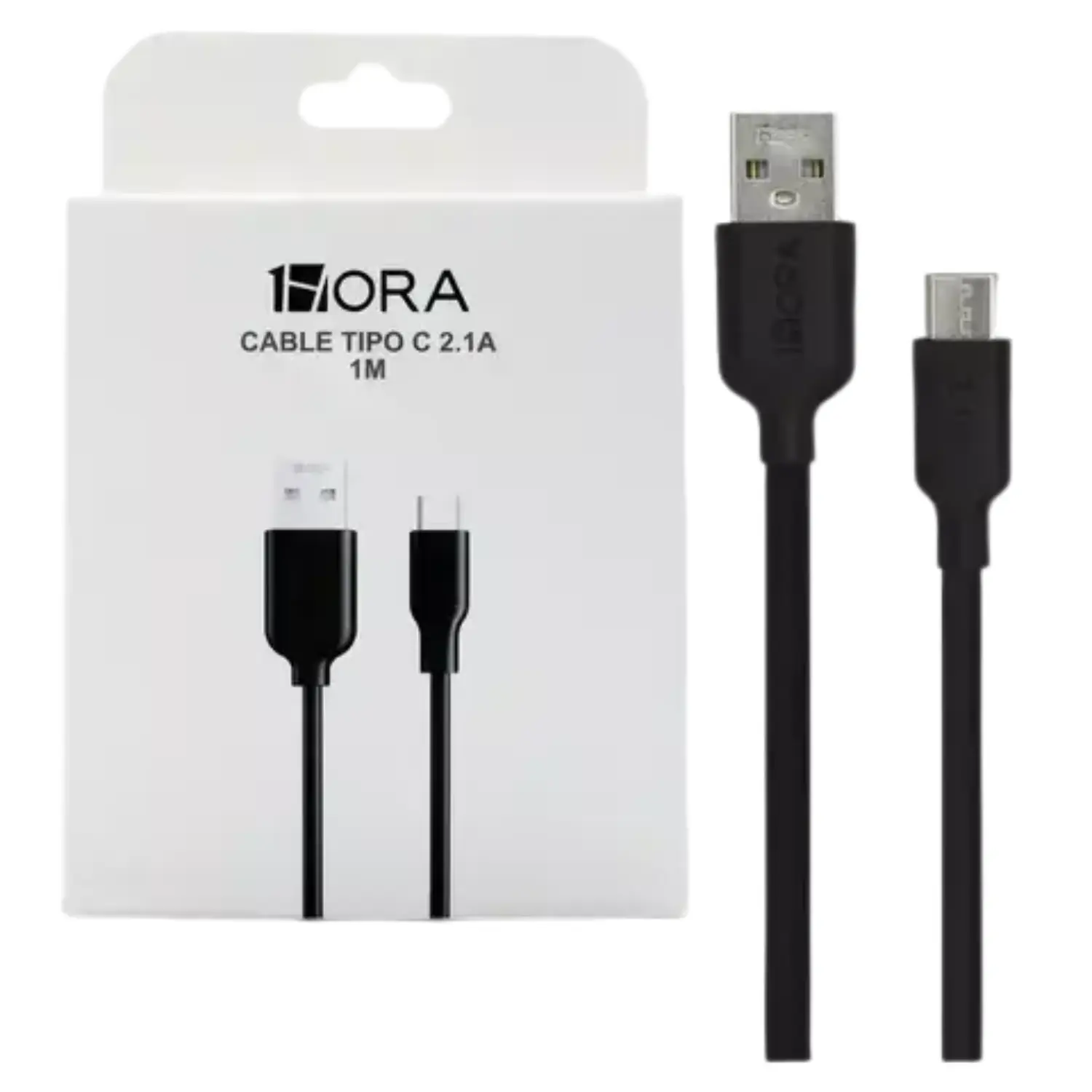 [CAB237N/NEW] Cable USB-A a USB-C 1 Metro 2.1A Carga Rápida y Transferencia de Datos Color Negro