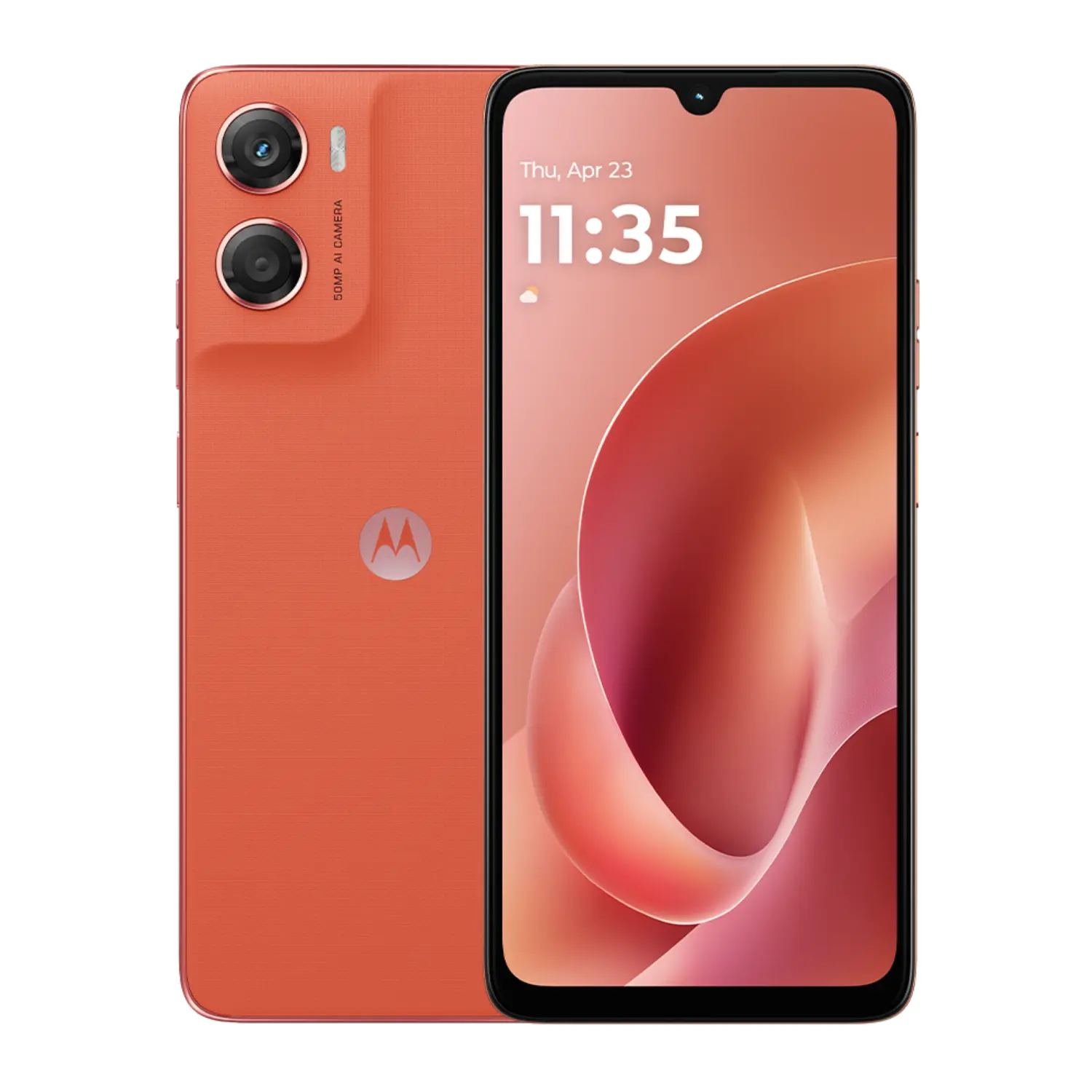[PB970020CR/NEW] Motorola Moto G06 Naranja – Smartphone 4GB RAM, 128GB Almacenamiento, Pantalla 6.6″ HD+, Batería de larga duración, Cámara con IA