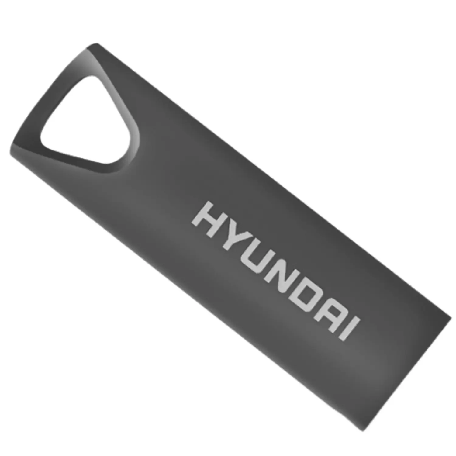 [U2BK/16GASG/NEW] Memoria USB 16GB Hyundai Bravo Deluxe | Cuerpo Metálico Space Grey | USB 2.0 High Speed | Resistente y Compacta | Nuevo Sellado | Ideal para Llaveros y Profesionales