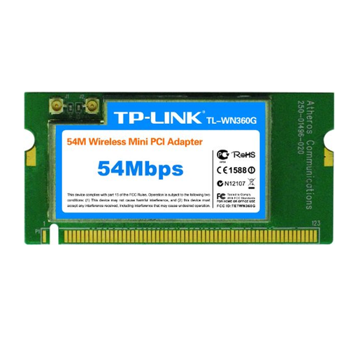 [TL-WN360G/NEW] Tarjeta Inalámbrica TP-LINK TL-WN360G Mini PCI 54 Mbps