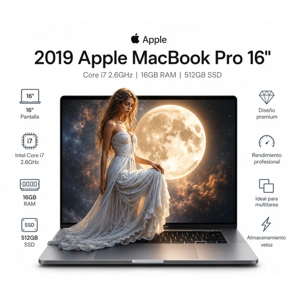 [A2141SPG19-C-I726-16-S512/RFB] Apple MacBook Pro 16" Core i7 16GB RAM 512GB SSD (Reacondicionado)