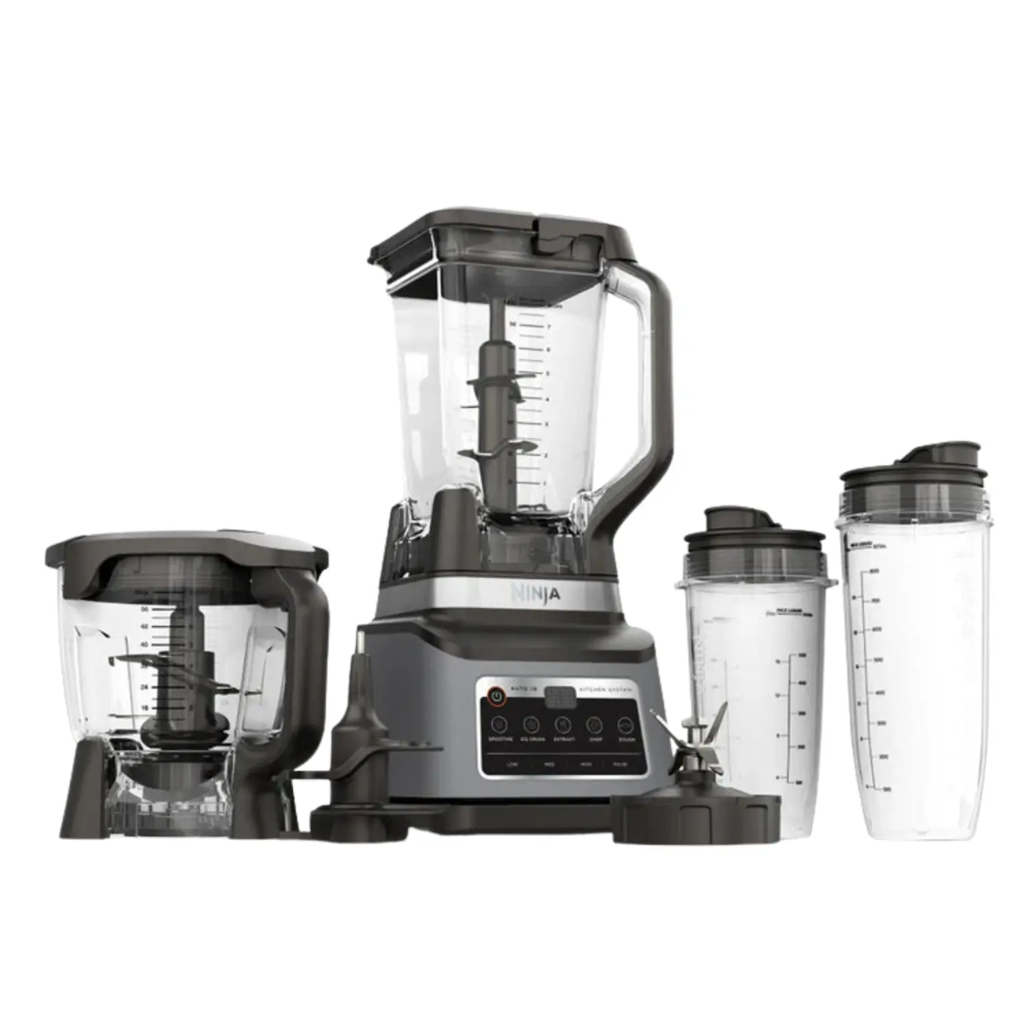 [BN801/NEW] Ninja Professional Plus Kitchen System Auto-iQ – Licuadora 1400W, Vaso 72 oz, Procesador de Alimentos, Vasos To-Go, Tecnología Total Crushing – Nuevo
