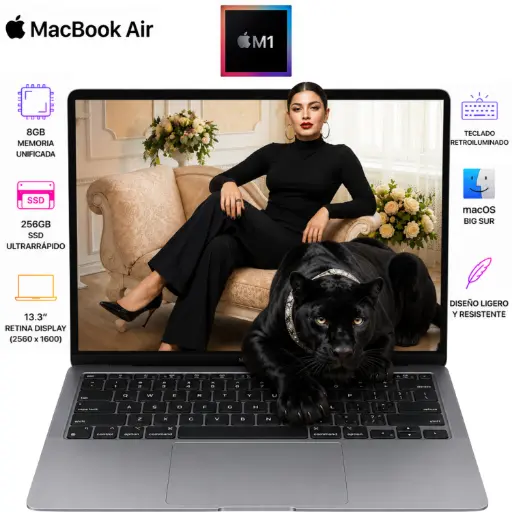 [A2337SLV20-C-M187-8-S128/RFB] Reacondicionado-Apple MacBook Air 13.3" Retina M1 8GB RAM 128GB SSD Plata Grado B
