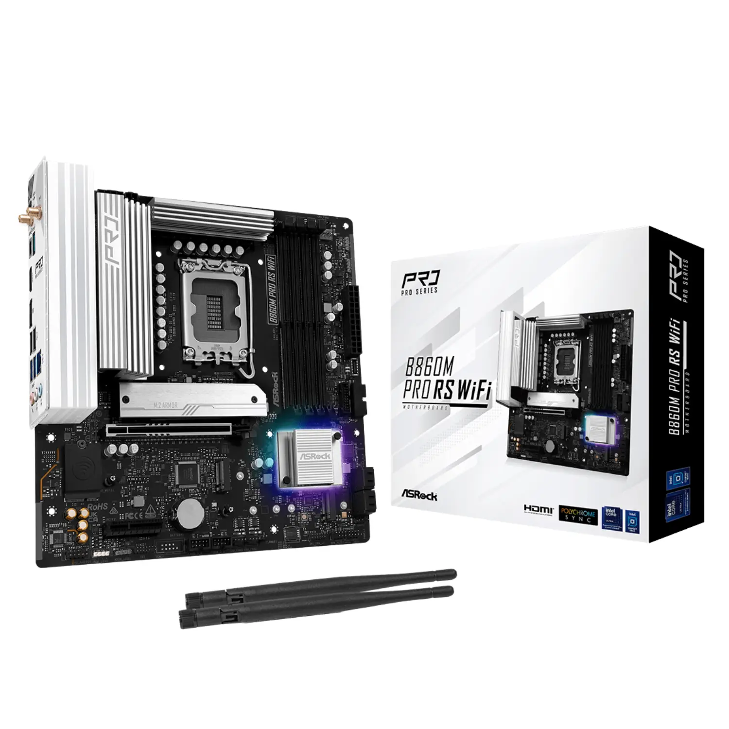 [B860M Pro RS/NEW] ASRock B860M Pro RS Tarjeta Madre DDR5 Micro ATX Intel